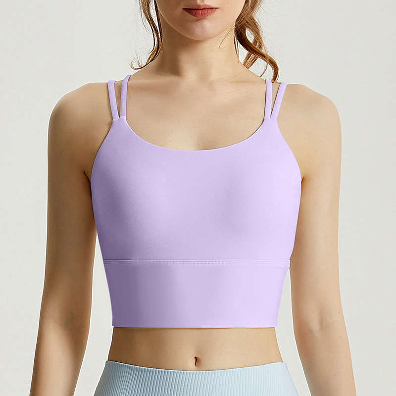 [personalizada] chaleco deportivo integral fijo antichoque seco rápido hermoso cinturón de hombro delgado ropa interior deportiva mujer