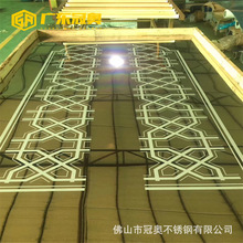 镜面黄钛金电梯厅门蚀刻不锈钢板  别墅私人电梯不锈钢装饰制品