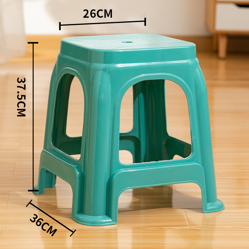Taburete de plástico engrosado, sala de estar de moda para el hogar, taburete pequeño económico simple, antideslizante y duradero, mesa de comedor, taburete, restaurante de baño