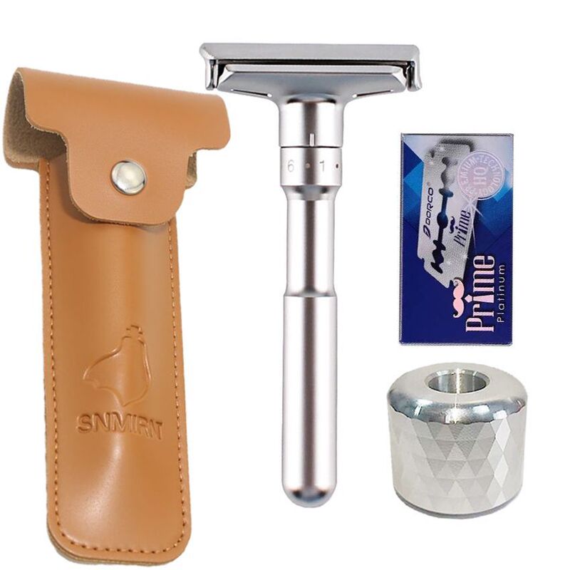 Manual Razor Holder, Double-Sided Men's Razor, Manual Old-Fashioned Eyebrow Trimmer, Adjustable Razor, Sharp Razor Blade