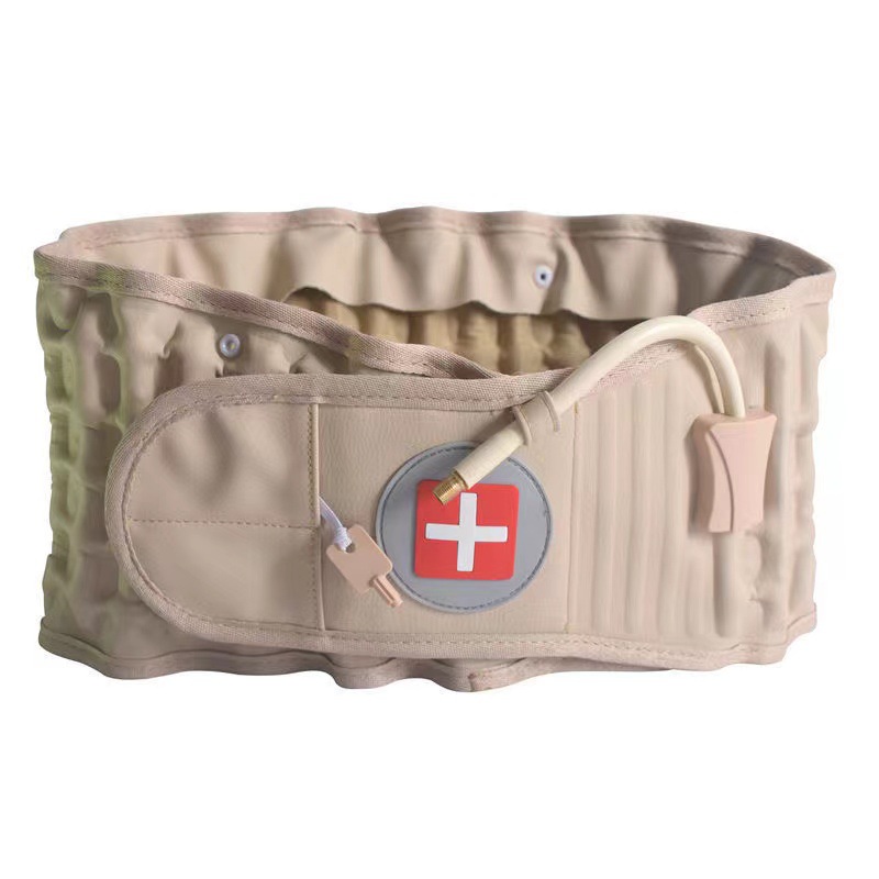 Cinturón de soporte de cintura inflable disco lumbar prominente hombres y mujeres corrección de la columna lumbar soporte lumbar músculo tensión tractor fitness en el hogar