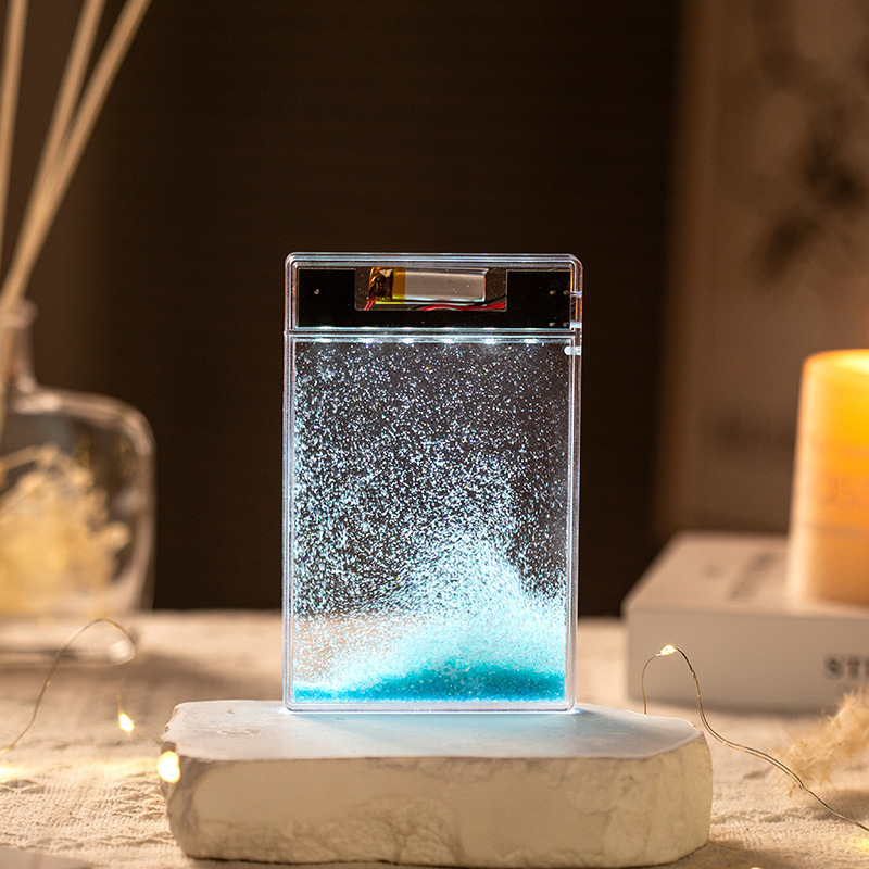 アクリル流砂カードレンガ麻雀 DIY Usachi Xiaoba デスクトップ装飾品ライト流麻冷蔵庫マグネット|undefined