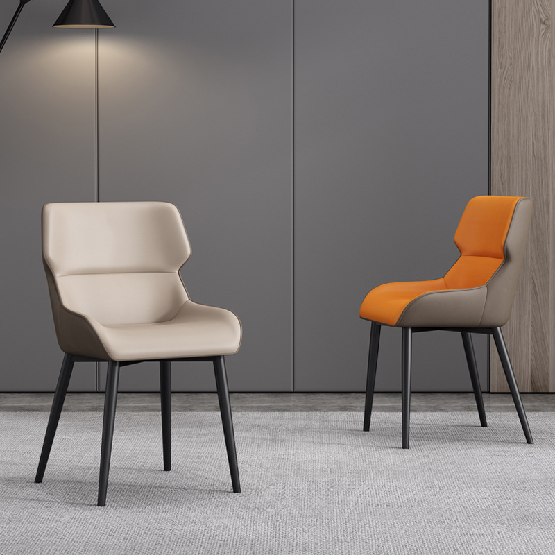Luz de lujo comedor silla mesa de comedor silla moderna simple ocio respaldo suave bolsa de café silla Hotel negociación silla