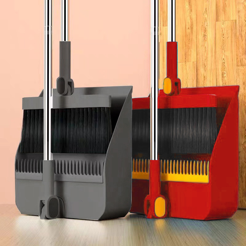 Household folding broom broom dustpan combination suit soft brush broom strip non-stick hair sweeping cleaning wiper Household folding broom broom dustpan combination suit soft brush broom strip non-stick hair sweeping cleaning wiper