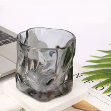 创意ins风吸管杯扭扭玻璃杯酒吧威士忌透明啤酒杯炫彩玻璃杯水杯