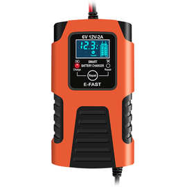 跨境摩托车电瓶充电器6V12V踏板铅酸蓄电池全智能修复充电电动车