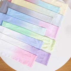 夏季冰袖防曬漸變袖套女護袖紫外線時尚手臂套袖冰絲手袖2024新款