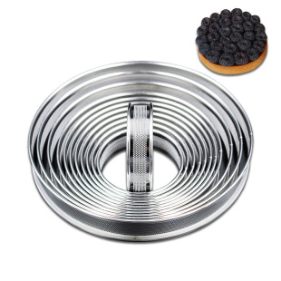 Stainless steel crimping Tower ring method with hole tower ring 304 punching round ring mold mousse ring tart ring