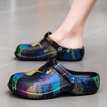 J 46376 Printed Clog Sandals ӡ����ͷ����Ь�羳��ó����