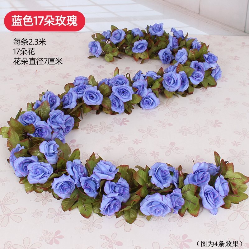 模擬バラの花の籐の天井装飾造花の蔓が暖房、エアコン、水道管をカバーし、プラスチック植物を巻き付ける|undefined