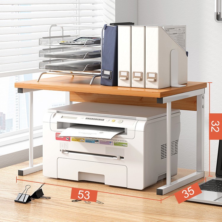 [H형] 더블 레이어 53x35x32-고대 오크 + 화이트 프레임