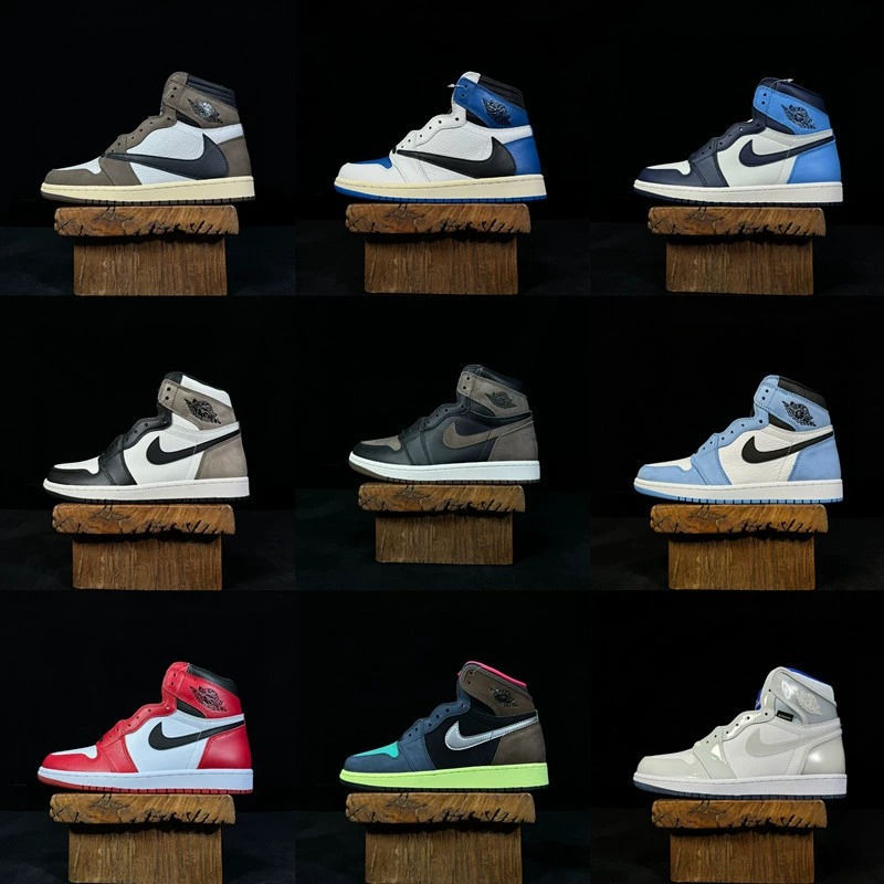Putian aj1 высокие мужские баскетбольные кроссовки Obsidian High Version черного цвета мокко синего цвета Северной Каролины, спортивная обувь