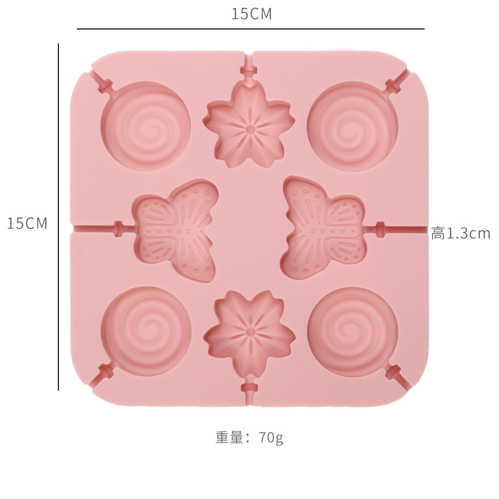 Lollipop molde silicona Navidad niños azúcar molde Lollipop hornear DIY Herramienta 8 12 incluso rejilla molde antiadherente