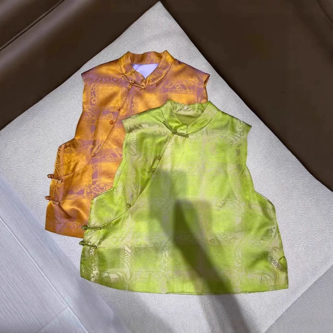 Новый китайский стиль Nanyou оптом высококачественный шелковый двухцветный популярный жилет