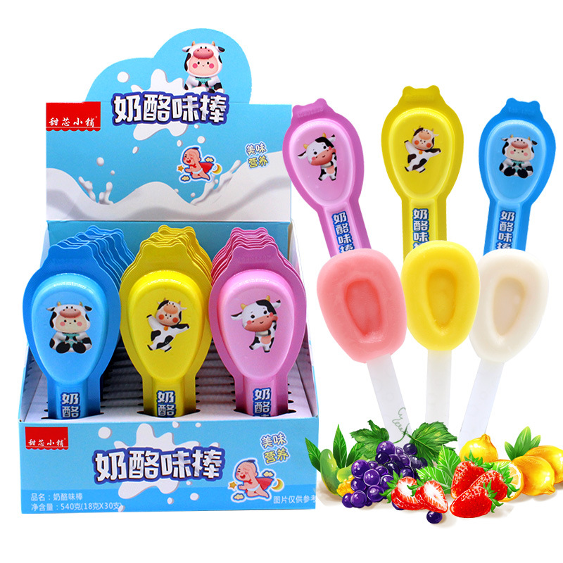 Sweet Core Shop 15g Cheese Flavor Candy Bar Children's Fruit Flavor Soft Candy Yogurt Candy Bar Snack Candy Wholesale