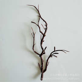 仿真植物仿真枯枝18CM小枯枝可穿松果圣诞圈装饰棕色枯枝大量批发