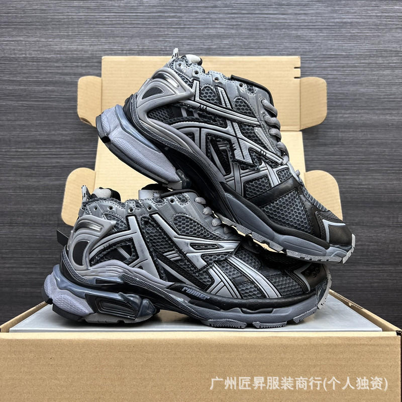 跨境专供毒家现货25ss纯原版本巴黎B家涂鸦做旧休闲运动鞋|undefined