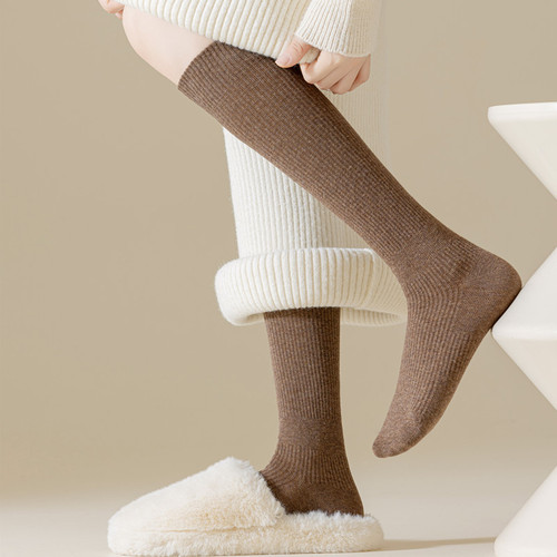 New pressure slimming socks for women, slimming and shaping jk white vertical striped knee-length socks, long socks with calf strips