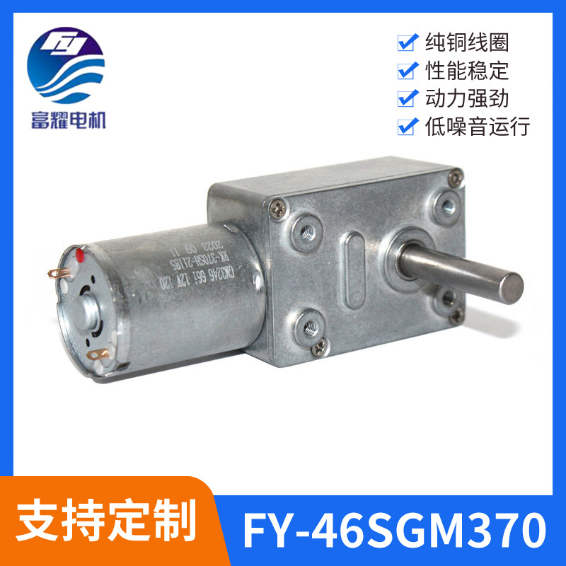 涡轮蜗杆直流减速电机大扭力正反转直角马达汽车充电枪齿轮箱电机