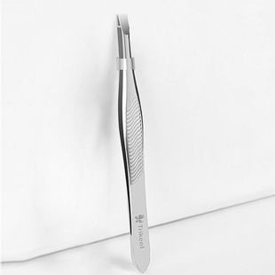 Wan Fei mirror light silver fashion stainless steel eyebrow clip oblique clip flat false eyelashes eyebrow tweezers eyebrow clip