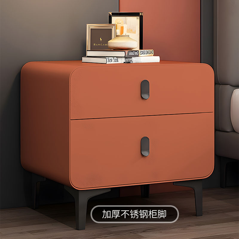 Light Luxury Solid Wood Bedside Table Simple Modern Bedroom Bedside Table New Small Cream Storage Locker Storage Cabinet