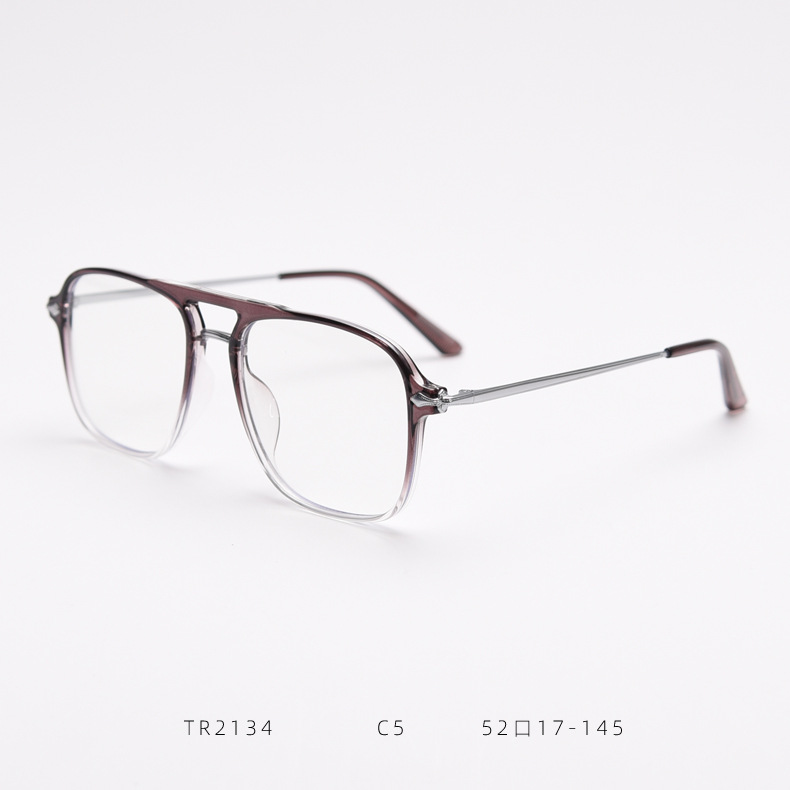 Aviator Glasses Frame Unisex Trendy Double Bridge Optical Frames_voghion.com