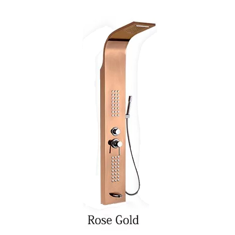 Pantalla inteligente de control de temperatura Pantalla de ducha multi-boquilla presurizada Pantalla de ducha de baño Pantalla de ducha de luz LED