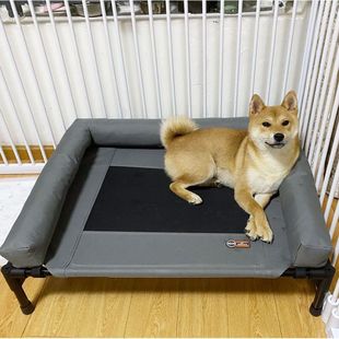 Dog Camping Bed with Tent for Large Dogs, Elevated Mesh Surface, Bite-Resistant, Universal Suspended Design, Removable and Washable Pet Dog House