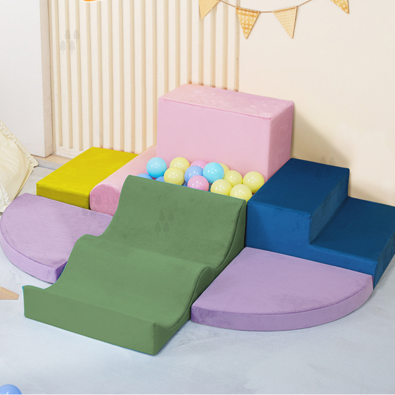 Cross-Border Customized Soft Climbing Ladder Children's Sponge Building Block Combination Early Education Center Baby Climbing and Sliding Soft Bag Soft Pad Cross-Border Customized Soft Climbing Ladder Children's Sponge Building Block Combination Early Education Center Baby Climbing and Sliding Soft Bag Soft Pad