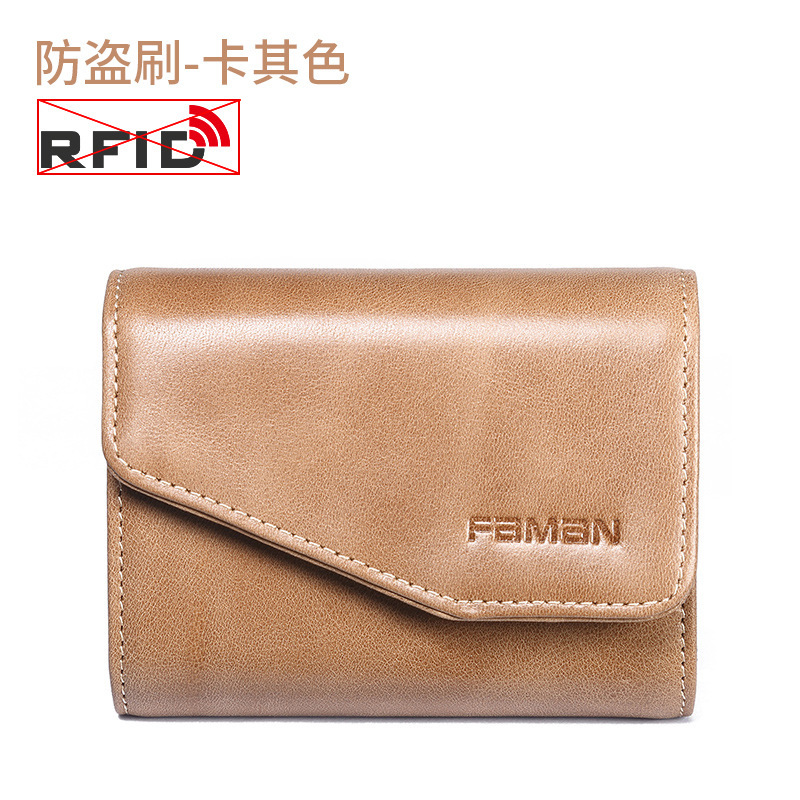 Bolsa de tarjeta antideslizante antirrobo para mujeres cuero multi-tarjeta de gran capacidad bolsa de tarjetas bancarias compacta antidesmagnetizante NFC funda de tarjetas