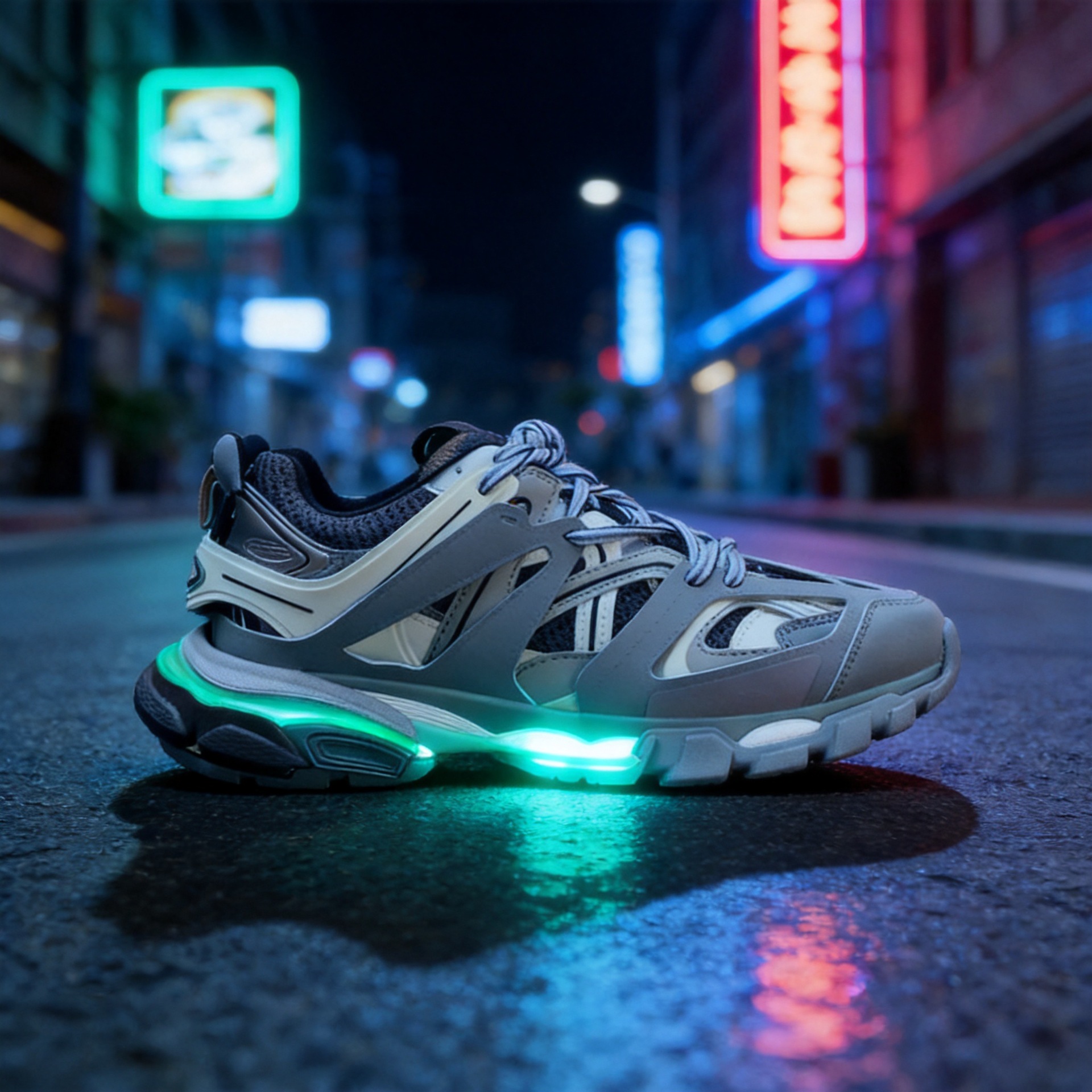 Cross-border Putian Paris Track 3.0 LED light dad shoes, outdoor fashion unisex casual sports shoes