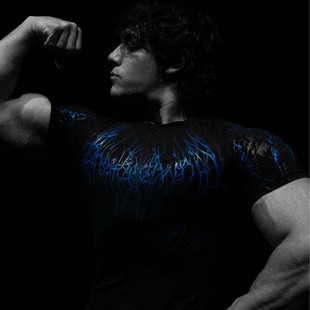 Cross-Border Source Men's Classy European and American Quick-Drying Compression Clothing Base High-Elastic Breathable Training Short-Sleeved Sports T-Shirt