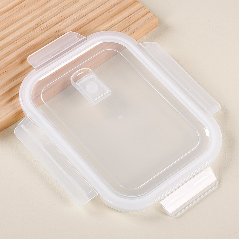 Caja de almacenamiento con cubierta Caja de microondas de vidrio Caja de almuerzo Refrigerador almacenamiento Caja de sellado Accesorios cubierta Caja de mesa cubierta