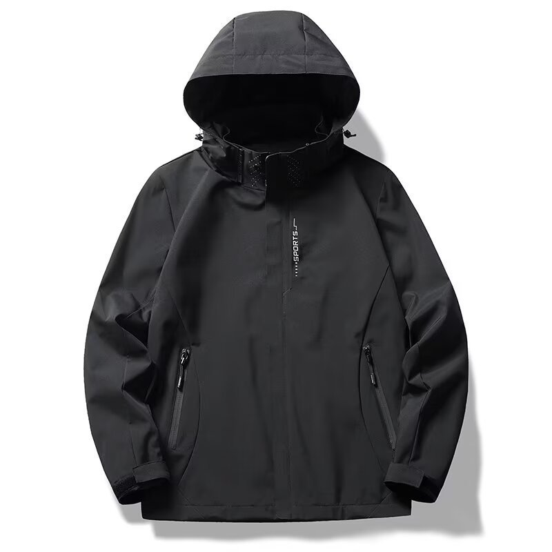 Trendy new functional workwear-style windbreaker, unisex couple style outdoor hiking waterproof mountaineering jacket, plus size