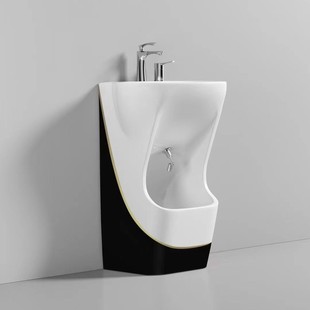 Household Public Places Indoor and Outdoor All-in-One Dual-Use Column Basin for Hand Washing and Foot Washing Ceramic Siaman Basin Mop Pool