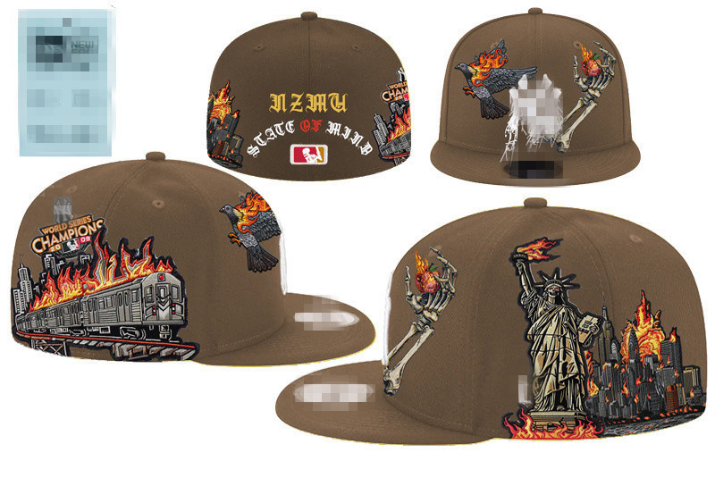 新款L-A N-Y棒球帽字母刺绣嘻哈帽尺寸帽时尚帽子Fitted cap T-38|undefined