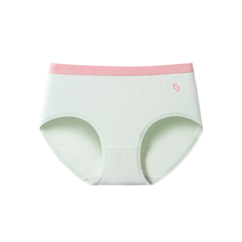 Pupil Underwear Women's Modal Waist Head Color-matching Mid-waist Antibacterial Shorts 10-16 Years Old Developmental Girl's Pants