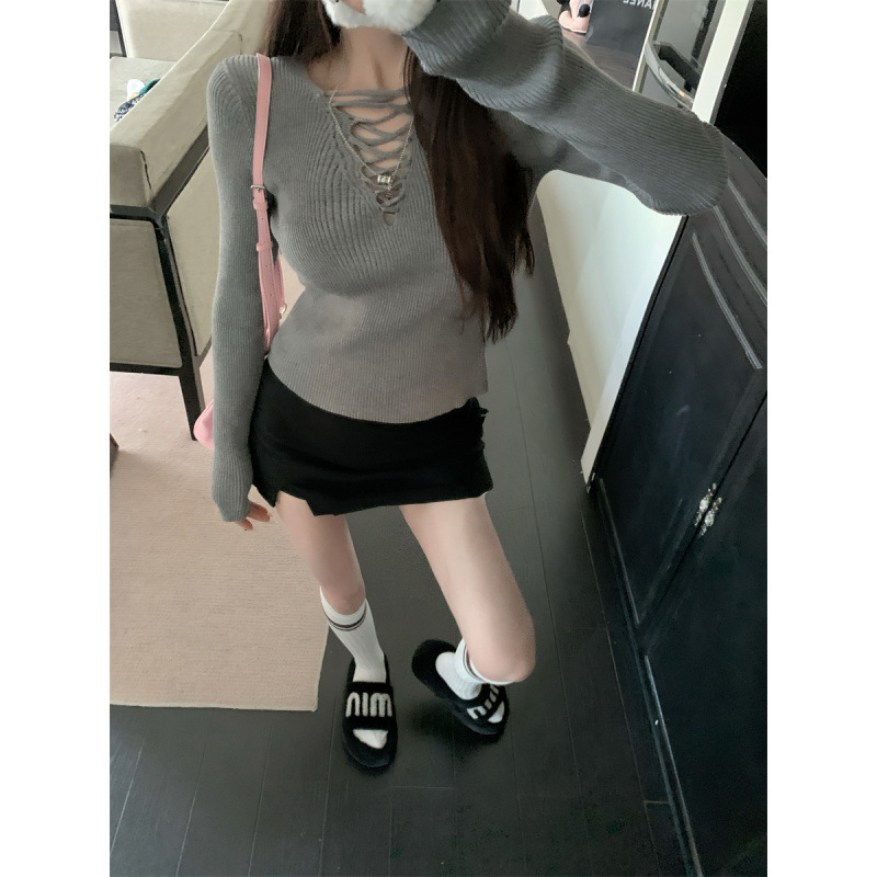 Red demi-season sweater