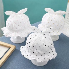 新生兒帽子春秋薄款漁夫帽透氣嬰幼兒可愛純棉胎帽夏季遮陽盆帽子