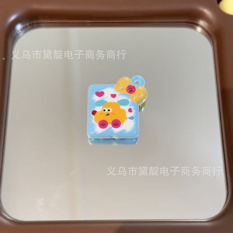 亚克力大象闹钟书夹三通串珠 diy自制包挂手机链钥匙扣配件珠材料|undefined