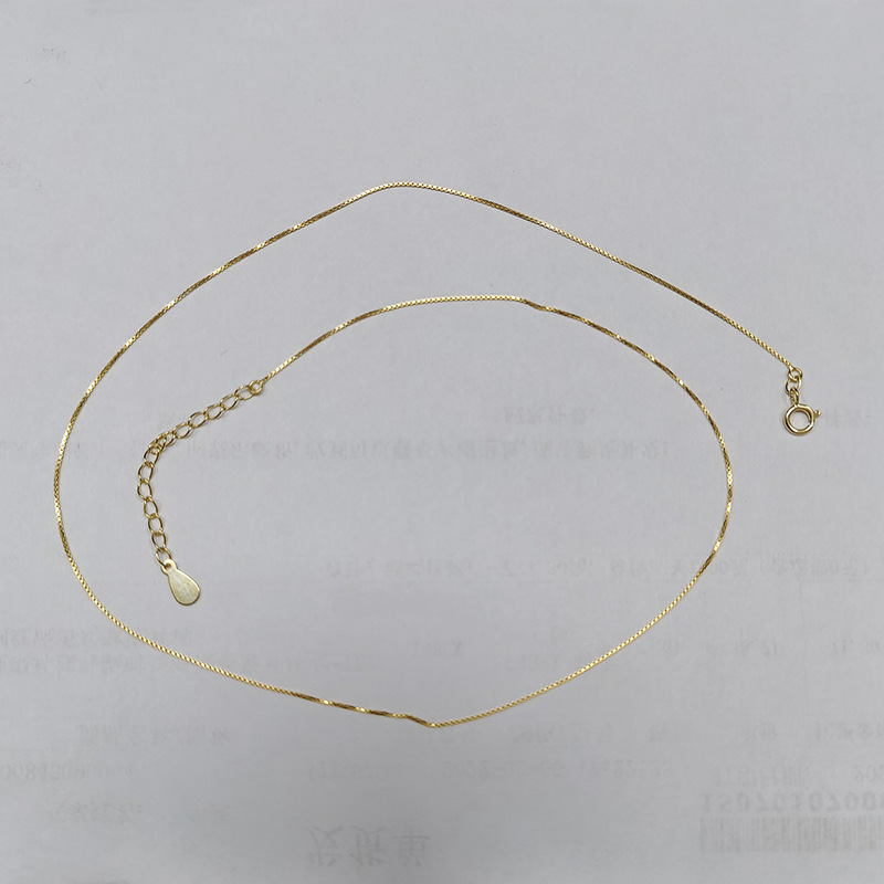 Cadena de caja de collar de plata esterlina S925 cadena en forma de O Cadena de onda de agua cadena estrellada Cruz cadena femenina Cadena de clavícula cadena al por mayor