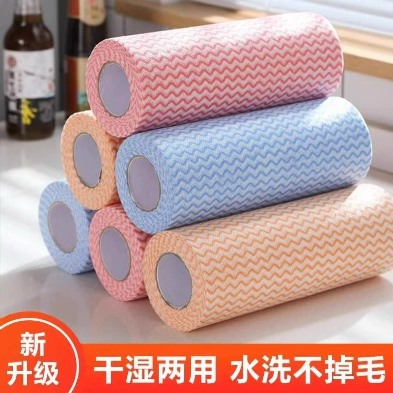 Ленивая тряпка, одноразовая тряпка для мытья посуды, утолщенная кухонная бумага, моющаяся нетканая ткань, обезжиривающая пищевая впитывающая бумажная салфетка