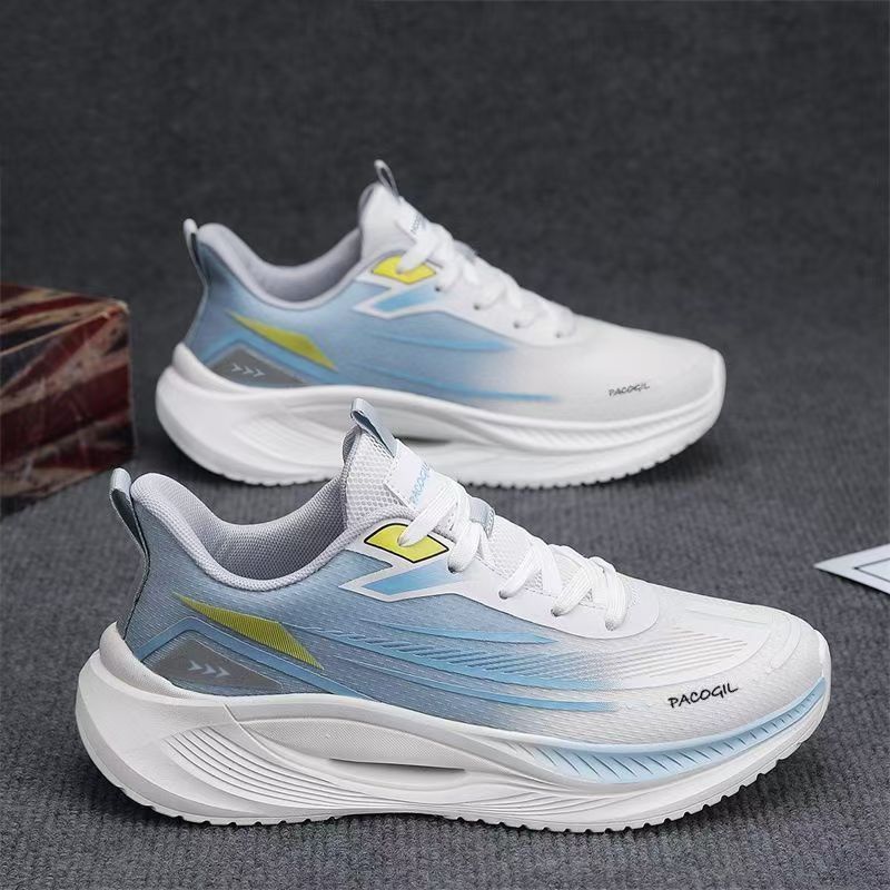 Calzado deportivo transpirable de verano, tendencia, zapatos de hombre de todo fósforo, zapatos casuales, zapatos para correr para estudiantes, zapatos antideslizantes de suela suave y livianos de malla