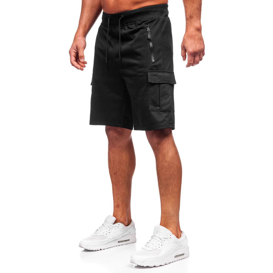 New Cross-Border Men's Short Sports Cargo Shorts Multi-Pocket Shorts Fitness Pants Sports Casual Knee-Length Shorts