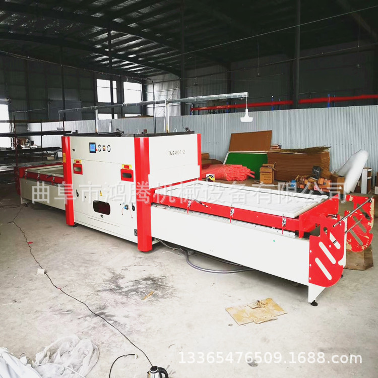 正负压双工位橱柜门真空覆膜机 数控调温免拉手衣柜门吸塑机