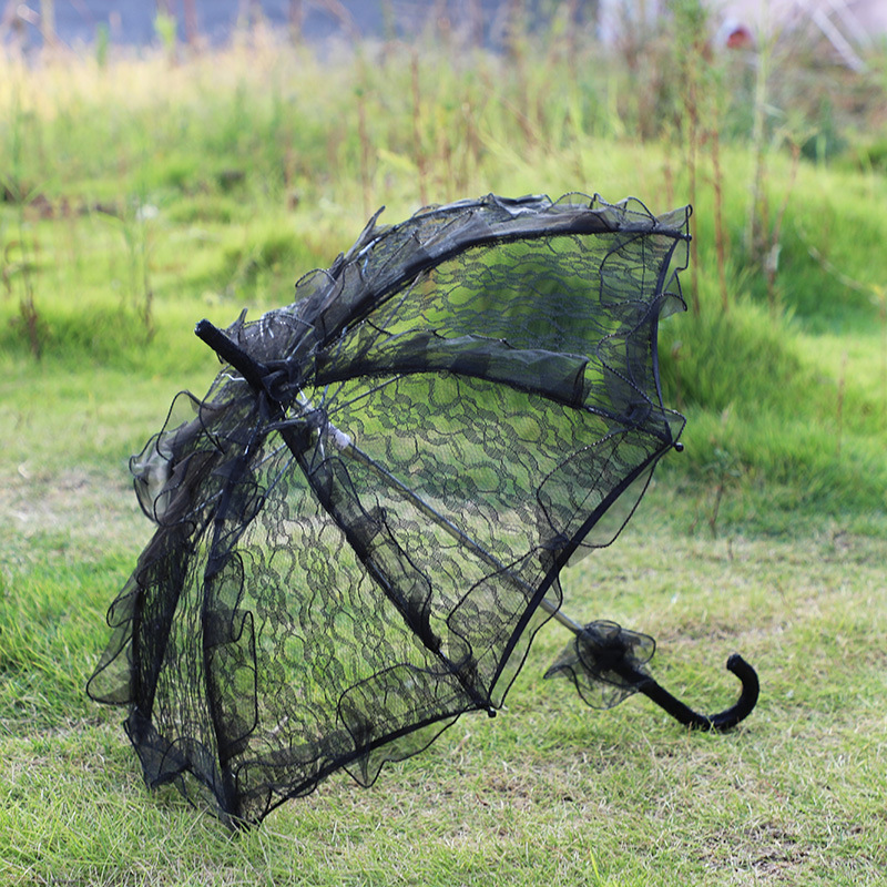 Actuación de baile Accesorios de boda Paraguas de encaje Paraguas de boda de estilo europeo Paraguas de boda de novia Paraguas de decoración de boda al aire libre Paraguas artesanal