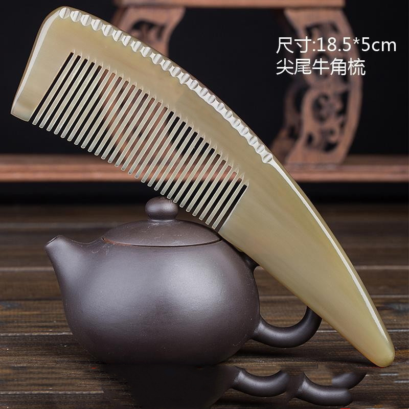 工場卸売白角コーム天然本物の広歯インターネット有名人コーム女性のロングヘアマッサージ頭経絡コーム|undefined