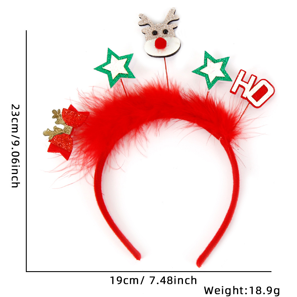 Nuevas diademas navideñas 2026 para niños y adultos, suministros de decoración para fiestas, diademas con cuernos de reno, decoraciones navideñas.