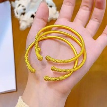 沙金上新祥云紧箍咒金色手镯神话金箍棒开口男女同款时尚手镯雕花