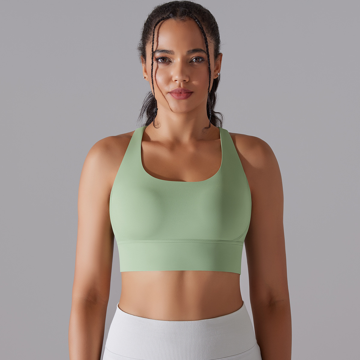 127g Weight Sleeveless Sleeve Length Nylon, Spandex Fabric Type Short Top Length Halter Crisscross Tank Tops Type Fitness, Yoga Occasion U Neck Neckline Solid Color Pattern Sports Style Sports Solid Color Nylon Spandex U Neck Active Tops Halter Crisscross Tank 126
